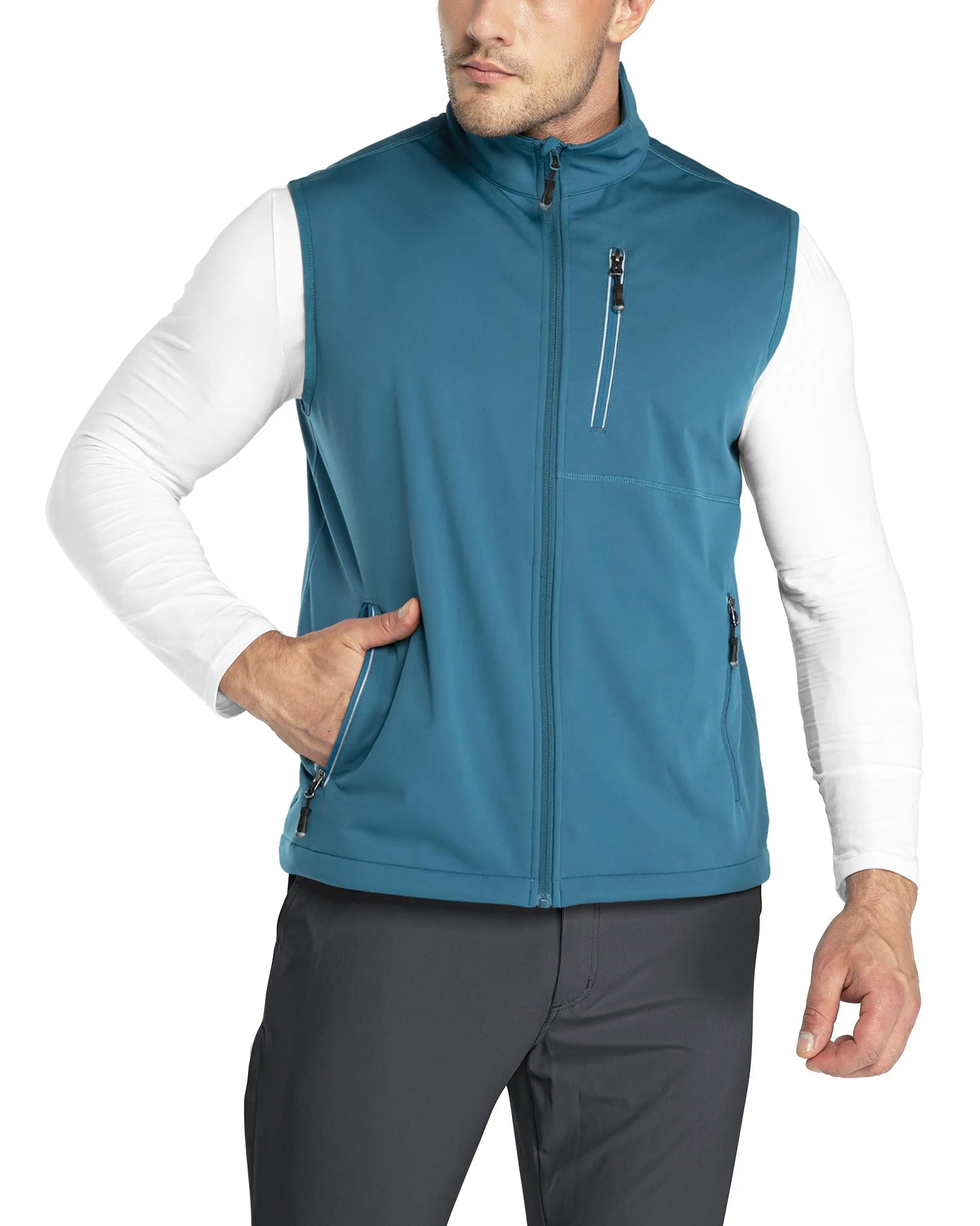 Blue-Same color zipper